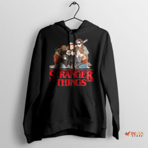 Stranger Things 5 Comic Book Black Hoodie Netflix Series