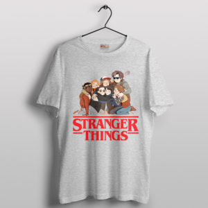 Stranger Things 5 Comics Best Character Sport Grey T-Shirt TV Series