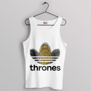 Symbol Thrones Adidas Three Stripes White Tank Top GOT