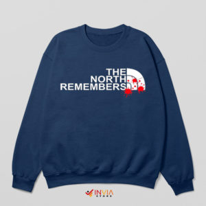The North Remembers GOT Navy Sweatshirt North Face Logo