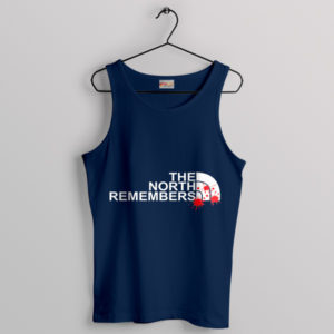 The North Remembers GOT Quote Navy Tank Top