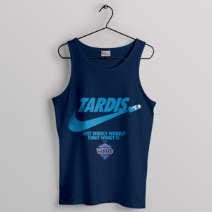 Wibbly Wobbly Timey Wimey Nike Navy Tank Top