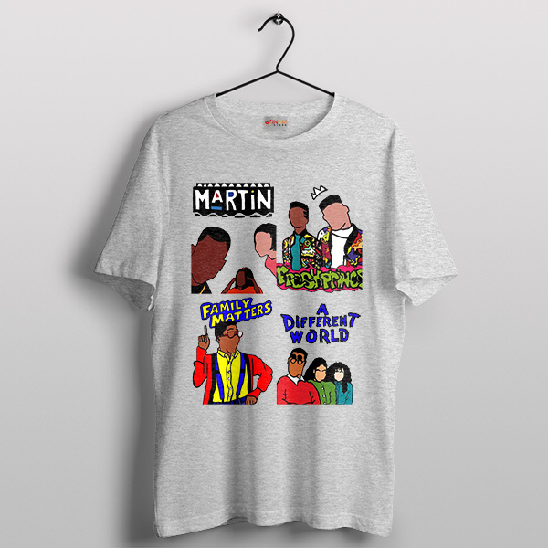 90s Eddie Murphy Martin Lawrence Mashup Sport Grey Tshirt Sitcom