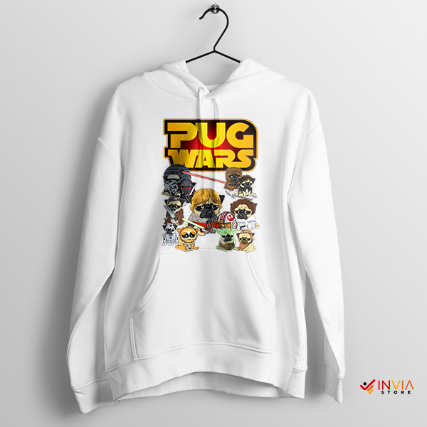Funny Pug Puppies Star Wars White Hoodie Costume Cosplay