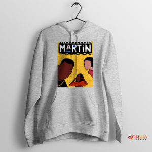 Martin Sitcom American Funny Sport Grey Hoodie 1990s TV Show