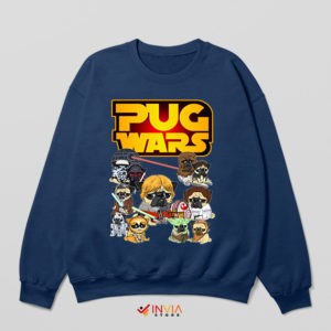 Pug Star Wars Costumes Navy Sweatshirt The Force Awakens