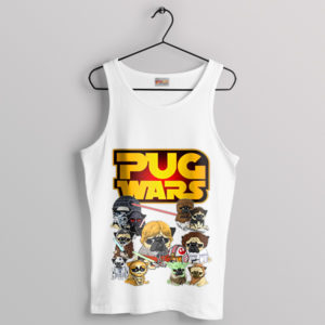 Pug Star Wars Jedi Survivor White Tank Top Dog Breed Meme