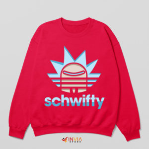 Watch Get Schwifty Meme Adidas Red Sweatshirt Graphic