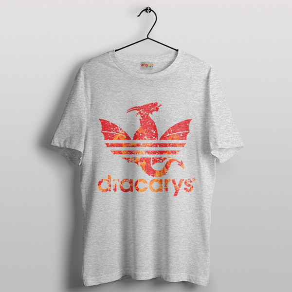 Dracarys Got Scene Adidas SPort Grey Tshirt Game of Thrones Logo