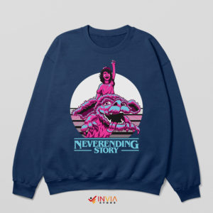 NeverEnding Story Stranger Things 5 Navy Sweatshirt Eleven