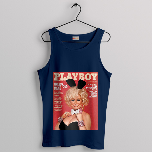 Dolly Parton Playboy Party 1978 Navy Tank Top American Singer