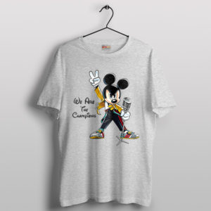 Freddie Mercury Friends Mickey Mouse Sport Grey T-Shirt Music Legend
