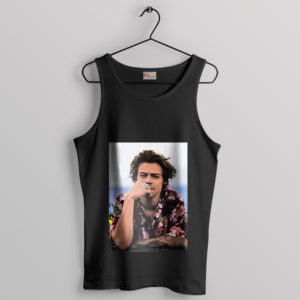 Harry Styles Iconic Outfit Fine Line Black Tank Top Music Tour