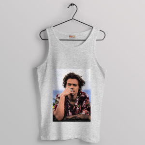 Harry Styles Iconic Outfit Fine Line Sport Grey Tank Top Music Tour
