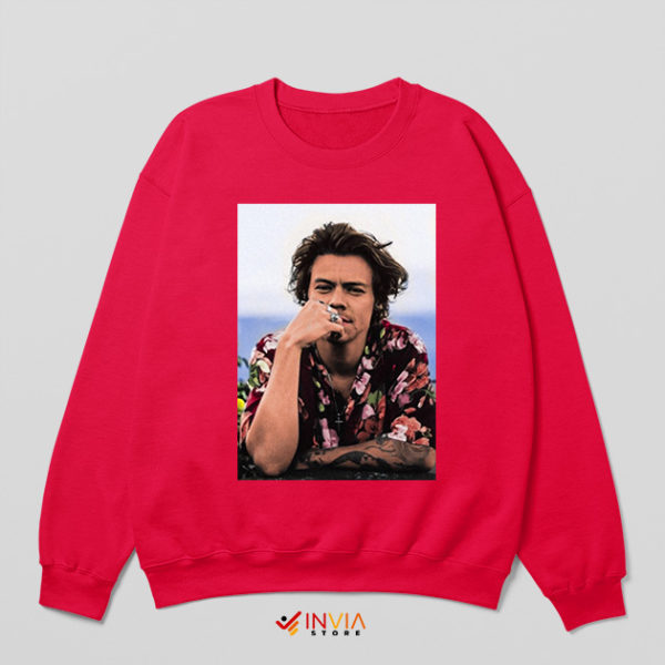 Harry Styles Outfit Fine Line Red Sweatshirt Best Songs