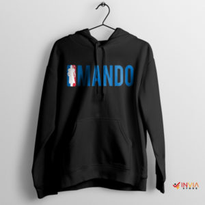 Mando Season 3 Finale NBA Logo Black Hoodie Mandalorian