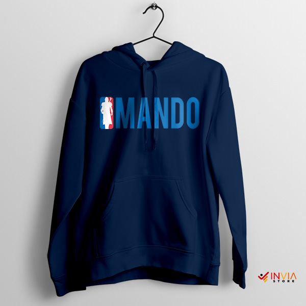 Mando Season 3 Finale NBA Logo Navy Hoodie Mandalorian