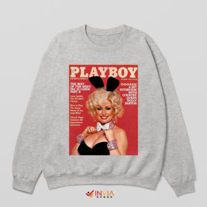 Retro Dolly Parton Playboy Nude Sport Grey Sweatshirt Celebrity USA