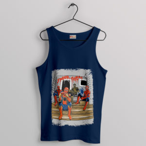 Spider-Man Salad Days Album Navy Tank Top the Spider-Verse