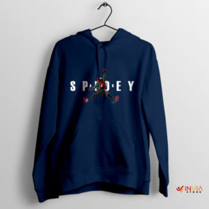 Spider Verse Air Jordan Navy Hoodie Spidey Comics