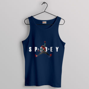 Spidey Comic Air Jordan Navy Tank Top Miles Morales MCU