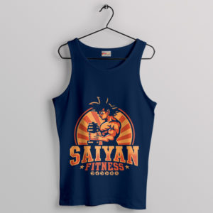 Super Saiyan Fit Goku Vegeta Navy Tank Top Insaiyan Gym