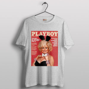 Vintage Dolly Parton Playboy Nude Sport Grey T-Shirt American Singer