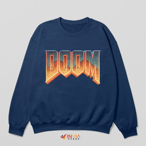 Action Doom Series Logo Navy Sweatshirt Game Online