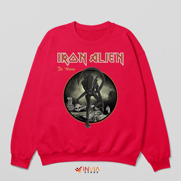 Alien 1979 Iron Maiden Tour Red Sweatshirt Graphic Music