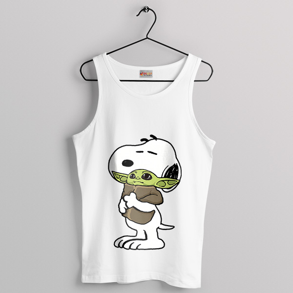 Baby Yoda Meme Happy Snoopy Tank Top Peanuts Characters