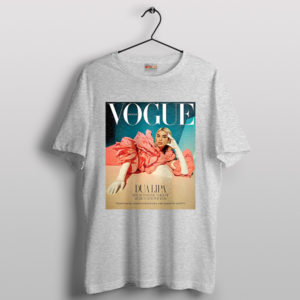 Best Fashion Magazine Dua Lipa Album Sport Grey T-Shirt Celebrity