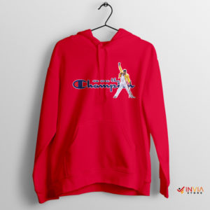 Champion's Anthem Music Victory Red Hoodie Live Aid Concert