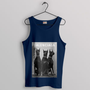 Dobermans Friendly Luxury Fashion Navy Tank Top Balencia Style