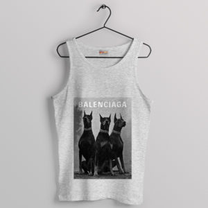 Dobermans Friendly Luxury Fashion Sport Grey Tank Top Balencia Style