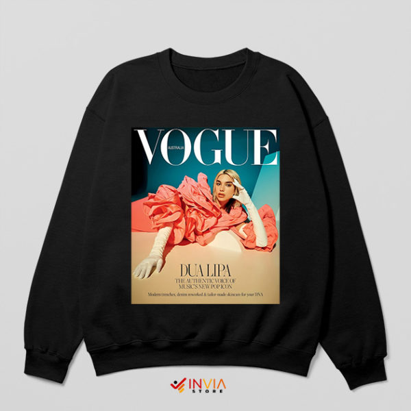 Dua Lipa Tour Fashion Magazines Black Sweatshirt Sweatshirt Music