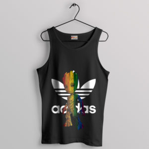 Funny Groot Holidays Adidas Gifts Black Tank Top GOTG 3 Marvel