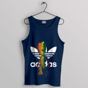 Funny Groot Holidays Adidas Gifts Navy Tank Top GOTG 3 Marvel