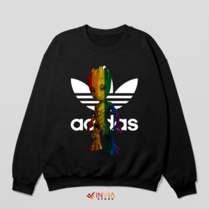 I Am Groot baby Adidas Graphic Black Sweatshirt Movie GOTG 3