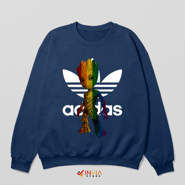 I Am Groot baby Adidas Graphic Navy Sweatshirt Movie GOTG 3