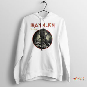 Iron Maiden Discography Alien 1979 White Hoodie Graphic Merch