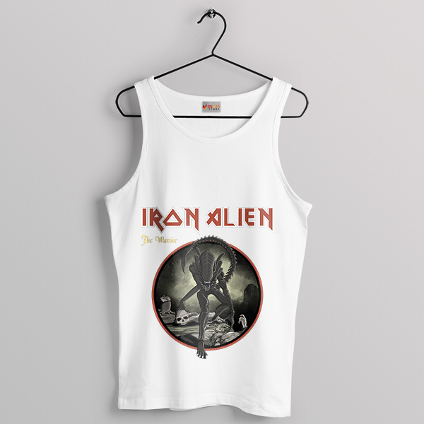 Iron Maiden Trooper Alien Movie White Tank Top Graphic Bands