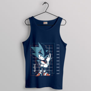 Japanese The Sonic 2 Movie Navy Tank Top Hedgehog