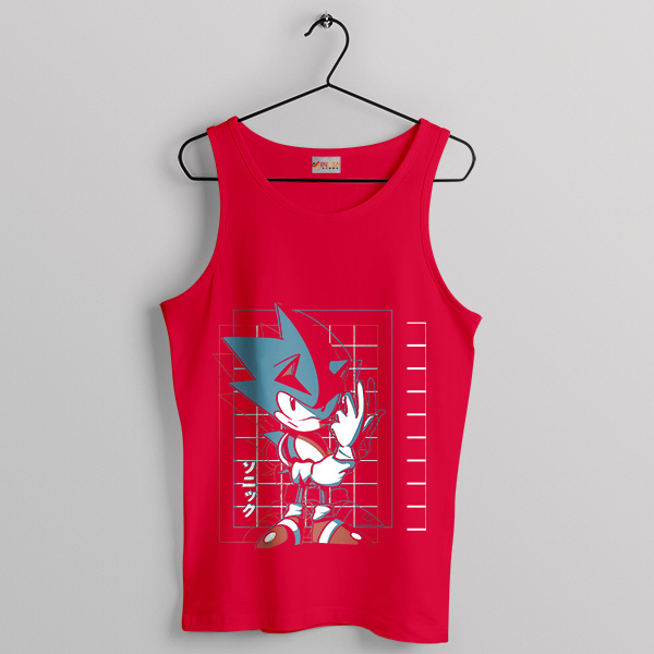 Japanese The Sonic 2 Movie Red Tank Top Hedgehog