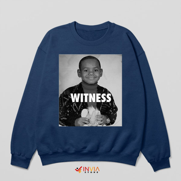 LeBron James Career Witness Navy Sweatshirt Basketball Merch