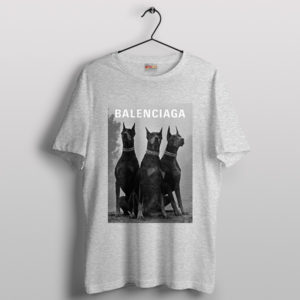 Luxury Fashion Doberman Pinscher Sport Grey T-Shirt Balencia Ga Meme