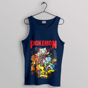 Metallic Monsters Pokemon Games Navy Tank Top Pikachu