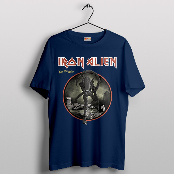 Movie Alien Iron Maiden Albums Navy T-Shirt Graphic Merch