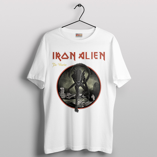 Movie Alien Iron Maiden Albums White T-Shirt Graphic Merch