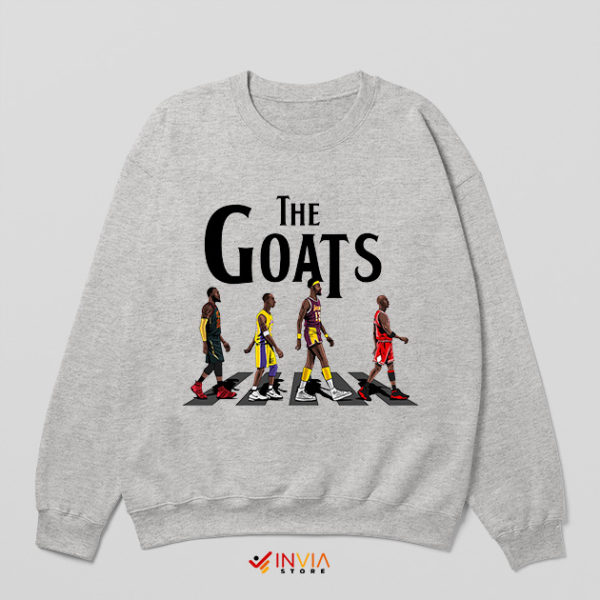 NBA Goat Pyramid Sport Grey Sweatshirt Lebron vs Jordan VS Kobe