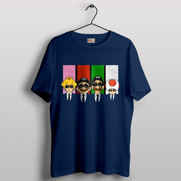Reservoir Dogs Mario Bros Characters Navy T-Shirt Online Game